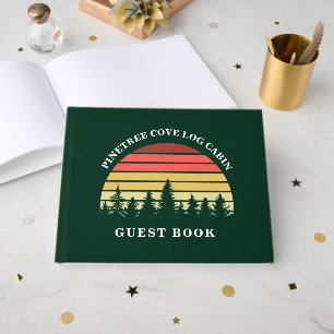 サンセットロパーソナライズされたグキャビンレイクハウス ゲストブック
