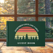 サンセットロパーソナライズされたグキャビンレイクハウス ゲストブック