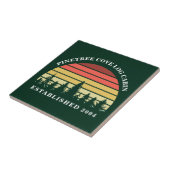 サンセットロパーソナライズされたグキャビン湖ハウスグリーン タイル (側面)