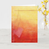 サンセットロマンチック誕生日カード カード (黄色い花)