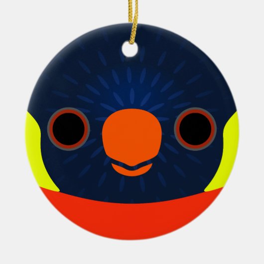 サンセットロリケートの顔 セラミックオーナメント (正面)