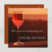 サンセットワインテイスティングへの招待 招待状 (正面/裏面)