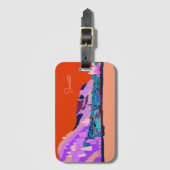 サンセットヴァレンナコモイタリアイラストレーショントラベル ラゲッジタグ (正面縦)