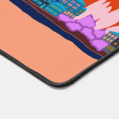 サンセットヴァレンナレイクコモイタリアイラストレーション旅行 デスクマット (コーナー)