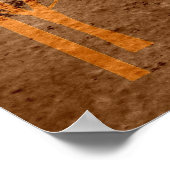 サンセットヴィンテージ絵画抽象芸術 ポスター (角)