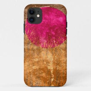 サンセットヴィンテージ 抽象芸術絵画の3 iPhone 11 ケース
