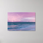 サンセット付き旅行写真デコールビーチ写真 キャンバスプリント (正面)