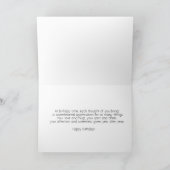 サンセット付シルエット象誕生日カード カード (内部)