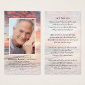 サンセット写真葬儀記念カード (正面&裏面)