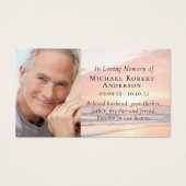 サンセット写真記念祈りの言葉カード (正面)