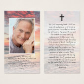 サンセット写真記念祈りの言葉カード (正面&裏面)