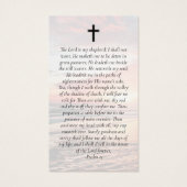 サンセット写真記念祈りの言葉カード (裏面)