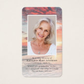 サンセット写真記念祈りの言葉カード (正面)