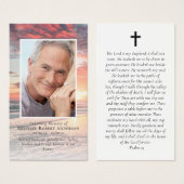 サンセット写真記念祈りの言葉カード (正面&裏面)