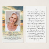 サンセット写真記念祈りの言葉カード (正面&裏面)