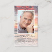 サンセット写真記念祈りの言葉カード コーリングカード (正面)