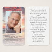 サンセット写真記念詩カード (正面&裏面)