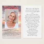 サンセット写真記念詩カード (正面&裏面)