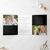 サンセット写真6ページのメモリアル・オーダー 三つ折り招待状 (内部)