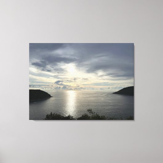 サンセット写真 キャンバスプリント (正面)