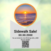 サンセット写真・夏イベントラッフルQRコード ウィンドウサイン (シート3)