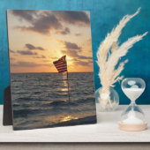 サンセット国旗 フォトプラーク (側面)