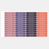 サンセット夏のカラーパレット防水名ラベル ラベル (シート)