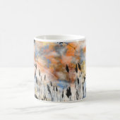 サンセット夏の空の風景 – 鮮やか自然シーン コーヒーマグカップ (中央)