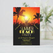 サンセット夏ビーチパーティの招待状 招待状 (スタンド正面)