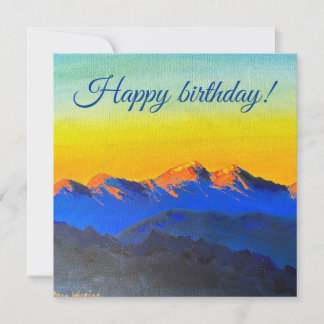 サンセット夕べの誕生日カード
