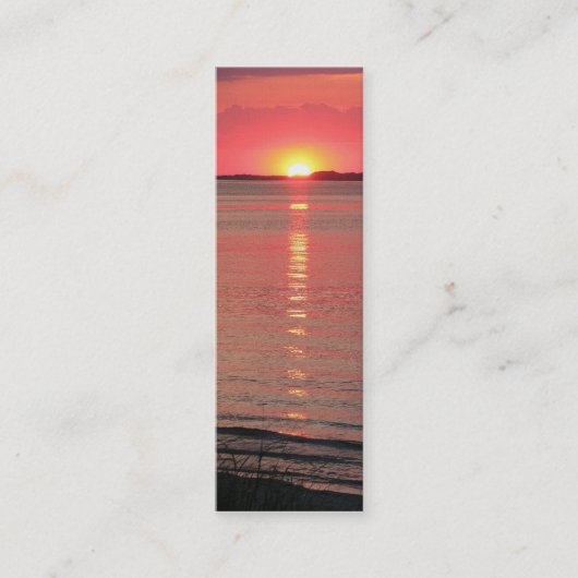 サンセット夕暮れブックマーク/名刺 スキニー名刺 (正面)