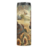 サンセット女性のカーボーイイン開花 タンブラー (裏面)