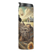 サンセット女性のカーボーイイン開花 タンブラー (回転右)