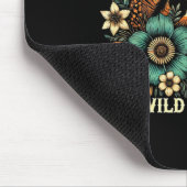 サンセット女性のカーボーイ乗馬ワイルドフラワーワイルドホ マウスパッド (コーナー)