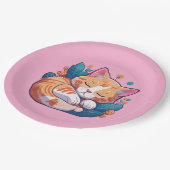 サンセット子猫 ペーパープレート (アングル)