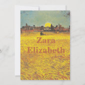 サンセット小麦フィールズ卒業招待状 招待状 (裏面)