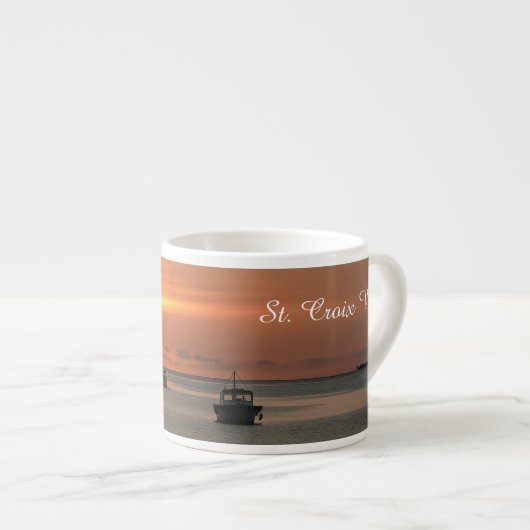 サンセット帆船海トロピカルパーソナライズ エスプレッソカップ (正面右)