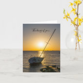 サンセット帆船難破湾ブリーズFL カード (黄色い花)