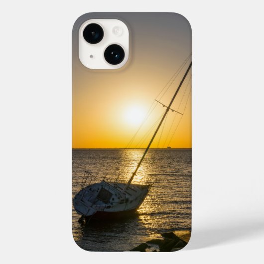 サンセット帆船難破湾ブリーズFL Case-Mate iPhoneケース (裏面)