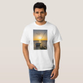サンセット帆船難破船ガルフブリーズFL Tシャツ (正面フル)