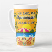 サンセット引用文アットザビーチ カフェラテマグ (左アングル)