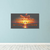 サンセット引用文オーバーザ海 キャンバスプリント (インサイチュ (ウッドフロア))