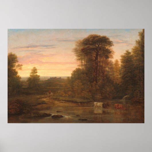 サンセット後 – ワシントンオールストンファインアートポスター ポスター (正面)
