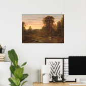 サンセット後 – ワシントンオールストンファインアートポスター ポスター (ホームオフィス)