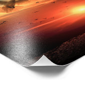 サンセット復活の鳩とクロス フォトプリント            (角)