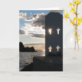 "サンセット恵み" – フォトアート カード (黄色い花)