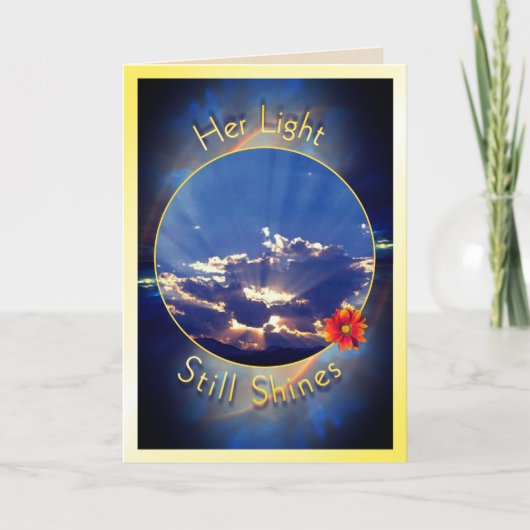 サンセット悔やみや弔慰の母を失うためのもの カード (正面)