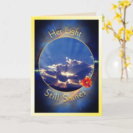 サンセット悔やみや弔慰の母を失うためのもの カード (黄色い花)