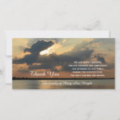 サンセット悔やみや弔慰サンキューメモリアル写真カード サンキューカード (正面)