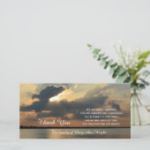 サンセット悔やみや弔慰サンキューメモリアル写真カード サンキューカード (スタンド正面)